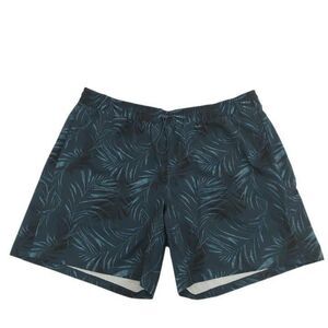 All In Motion Board Shorts Mens XL Green Tropical Print Summer Beach Outdoor